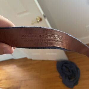 Smathers and Branson leather needlepoint Tennis Belt